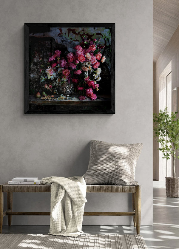 Pears and Peonies Framed